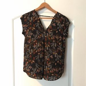 Fall floral blouse